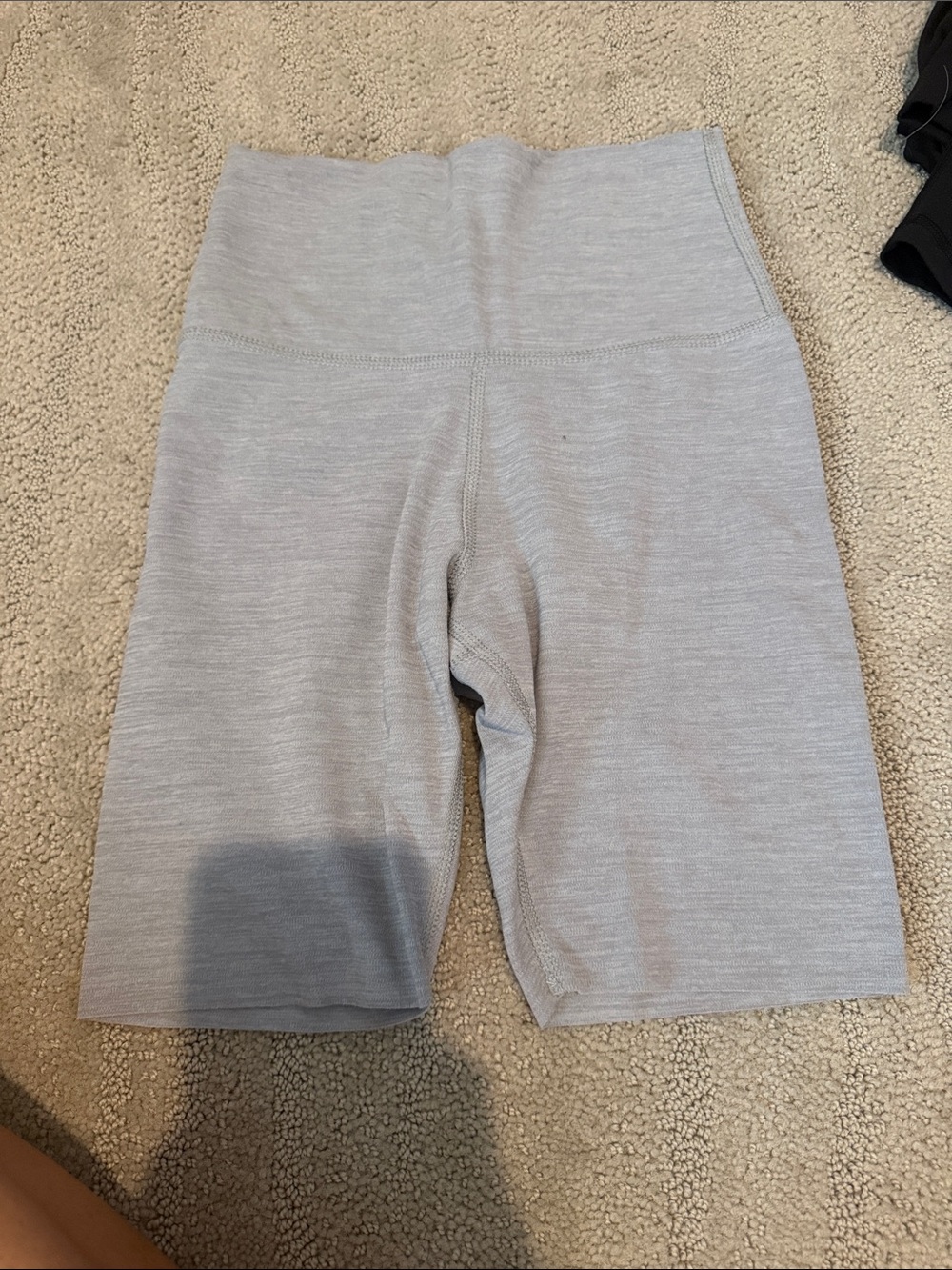 Nike Light Grey High-Waist Bike Shorts